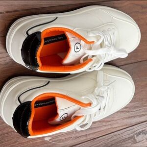 French Connection Sneakers in White and Orange Size 8
